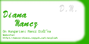 diana mancz business card